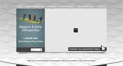 Desktop Screenshot of maguireearlyorthopedics.com
